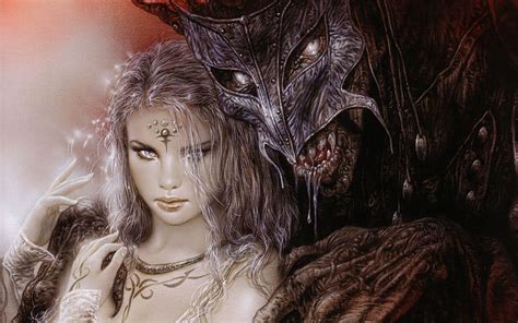 luis royo fantasy dark horror demon women art mask monster gothic warrior 2560x1600