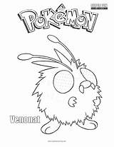 Venonat Coloring Pokemon sketch template
