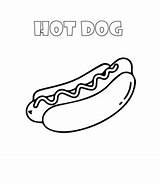 Dog Hot Coloring Pages Burger Bun Sheet Playinglearning Kids sketch template