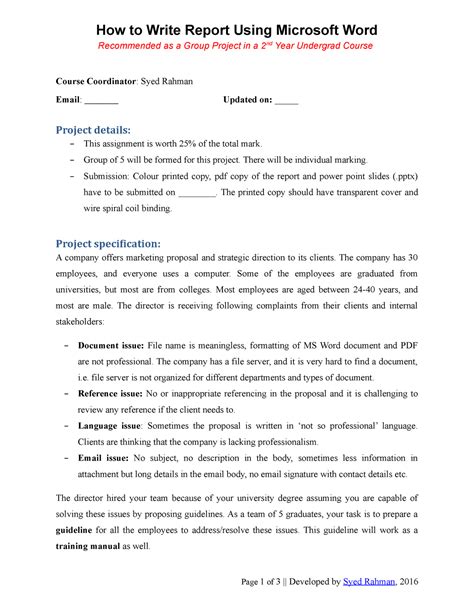 write  report assignment template business research methods