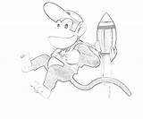 Kong Diddy Donkey Country Rocket Returns Coloring Printable Pages Mario sketch template