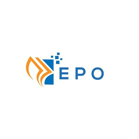 epo credit repair accounting logo design  white background epo creative initials growth graph