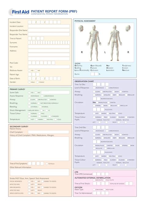 patient report form template  professional template examples