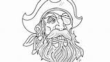 Coloring Pages Pirate Blackbeard Hat Getcolorings sketch template