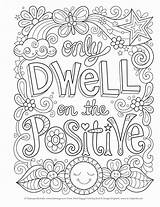 Coloring Pages Adult Printable Adults Books Book Happy Positive Fun Dwell Birthday Abstract Choose Board sketch template