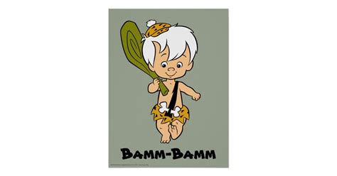 The Flintstones Bamm Bamm Rubble Poster Zazzle Ca