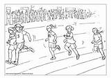 Colouring Girls Sports Pages Sprint Running Race Coloring Drawing Color Run Fun Children Kids Athletics Sheets Activity Racing Sketch Easy sketch template