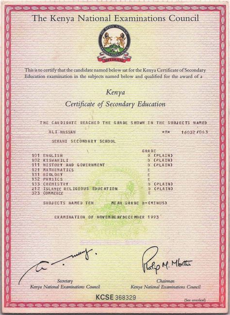 knec joho  kcse certificate  fake
