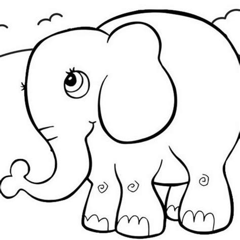 top ten cute  simple elephant coloring pages mitraland