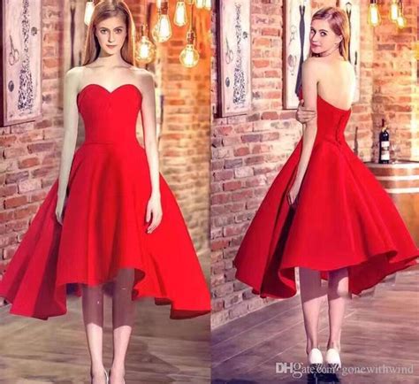 Red Prom Dress 2017 Sweetheart Off The Shoulders Neckline Mermaid High