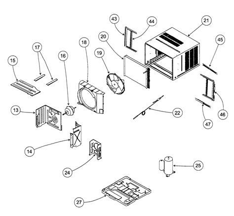 air conditioning unit air conditioning unit parts diagram
