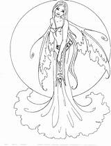 Pages Coloring Adult Fairy Siren Nymph Mermaid Amy Brown Elf Book Cute Mystical Wings Pixie Fantasy Sprite Elves Colouring Faires sketch template