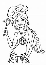 Barbie Coloring Pages Doctor Drawing Cooking Printable Category Quality High sketch template