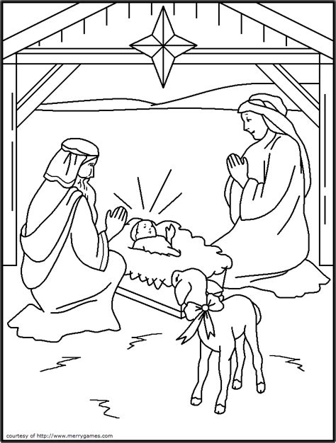 printable christmas coloring pages religious   kids