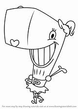 Spongebob Pearl Krabs Squarepants Draw Drawing Step Drawings Tutorials Coloring Pages Cartoon Sketch Learn Paintingvalley Template Drawingtutorials101 sketch template