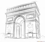 Arc Triomphe Drawing Draw Step Building Drawings Tutorials Kids Supercoloring Paris Sketch Architecture Easy Beginners Dibujo Illustration Tutorial Dibujos Visit sketch template
