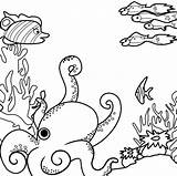 Coloring Sea Pages Life Ocean Printable Drawing Monsters Monster Colouring Under Kids Animals Rocks Color Getdrawings Turtle sketch template