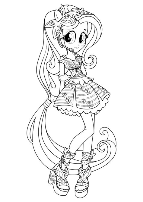 pony coloring pages fluttershy equestria girls