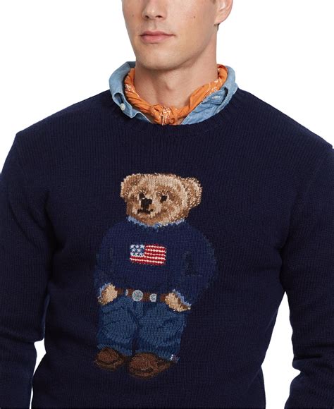 polo ralph lauren crew neck intarsia knit polo bear sweater prism contractors engineers