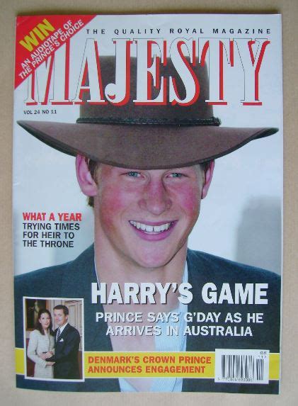 majesty magazine prince harry cover november 2003