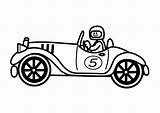 Oldtimer Raceauto sketch template