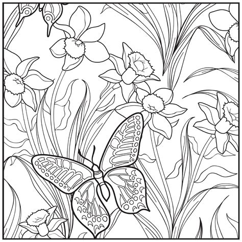 flower garden coloring pages printable flower garden coloring pages