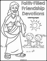 Coloring Friendship Bible Pages Devotions God Devotion Short Teacherspayteachers Christian Jesus Choose Board sketch template