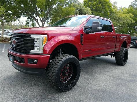 2017 Ford F 250 Platinum Custom Truck Red Lifted 24 Fuel