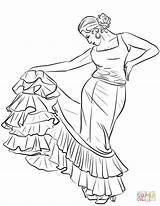 Danseuse Flamenco Espagnole Espagne Kolorowanka Colorare Tancerka Danseres Spaanse Kolorowanki Druku Espanhol Bailaoras Dzieci Spagnolo Remarquable Pascher Wydruku Baletnica Menina sketch template