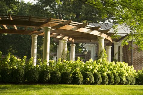 curved pergola sections create intimate spaces curved pergola pergola landscape design