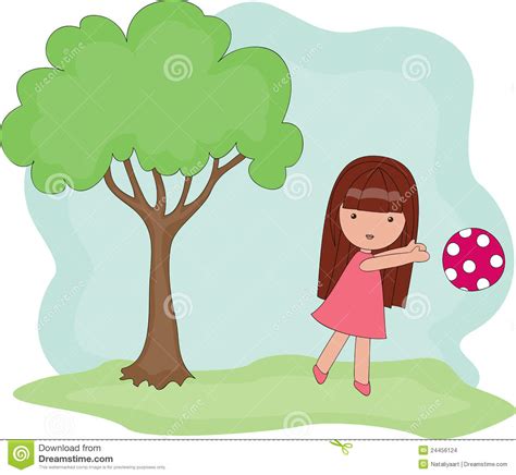 Playing Outside Girl Stock Images Image 24456124