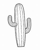Cactus Coloring Saguaro Simple Pages Drawing Printable Outline Template Color Negro Blanco Para Book Drawings California Pretty Getdrawings Imagen Pencil sketch template