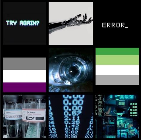 Aromantic Asexual Moodboard With A Robot Aesthetic Helper