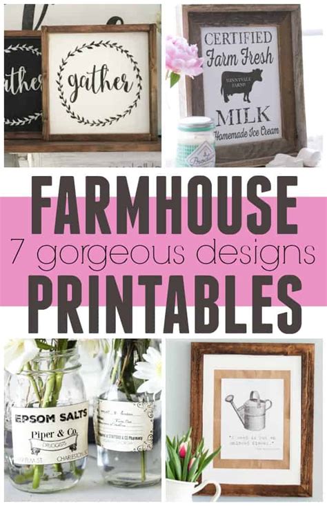 farmhouse printables  gorgeous designs