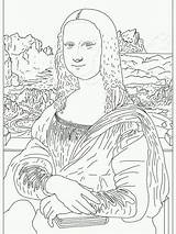 Coloring Vinci Mona Obras Masterpiece Oeuvres Colorear Coloriages Famosas Fazendo Sistine Dididou Handouts Visiter Michelangelo Indulgy Rustrel sketch template