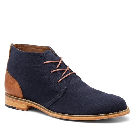 handmade men navy blue suede chukka boots mens fashion genuine suede blue boots casual