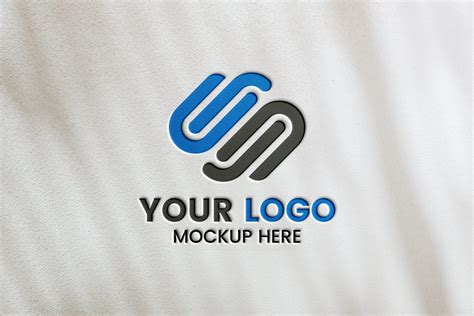 paper logo mockup graphicsfamily