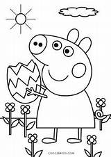 Peppa Pig Coloring Pages Easter Printable sketch template