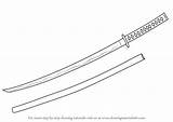 Katana Swords Tattoo Zeichnungen Drawingtutorials101 Weapons Lineart Erstaunliche Espadas Schwert Schwerter Schritt Zeichnen Naruto sketch template