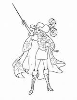 Barbie Coloring Warrior Musketeer Pages Luxuriant Dress Colorkid sketch template
