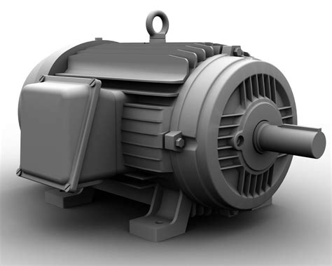 model industrial electric motor vr ar  poly obj fbx lwo lw
