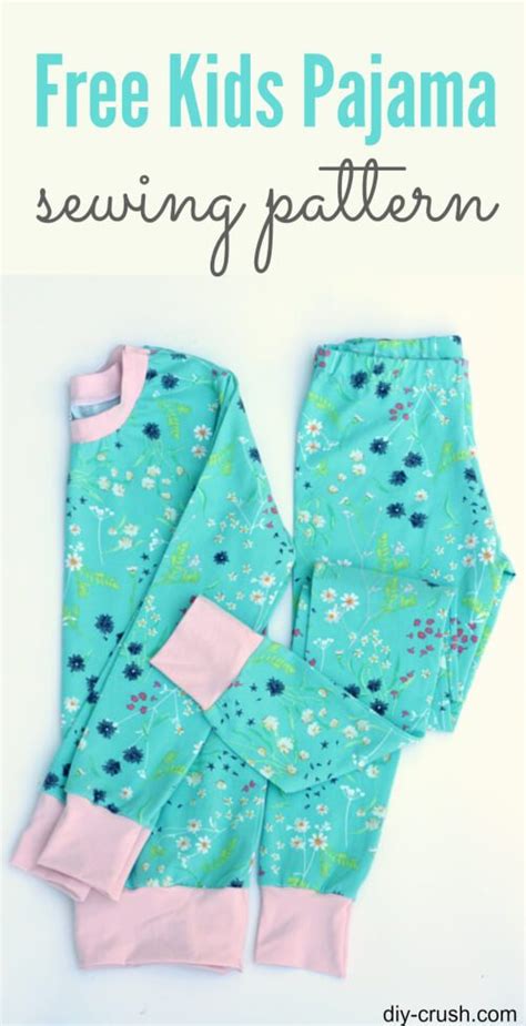 kids pajama pattern diy crush