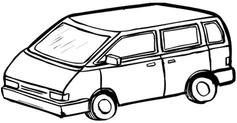 drawing van  transportation printable coloring pages