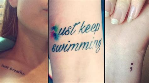 Meaningful Just Keep Swimming Tattoo