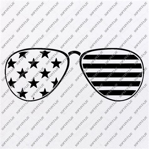 glasses sunglasses svg file glasses original svg design usa flag