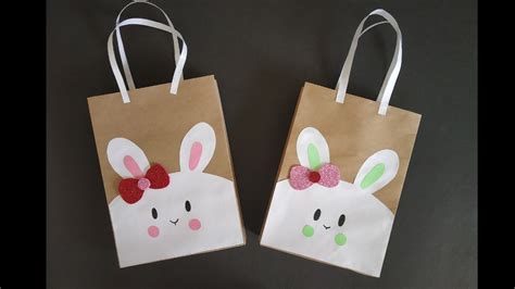 easy paper bag bunny paper bag diy gift bag paper bag