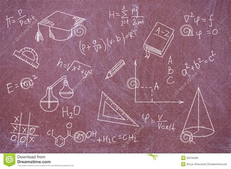 formulas  equations written  blackboard stock illustration illustration  blackboard