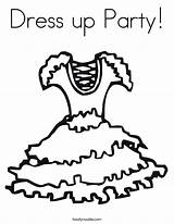 Dress Coloring Pages Party Getcolorings Color Print sketch template