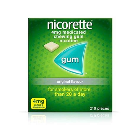 nicorette mg sugar  original gum  pieces inish pharmacy ireland