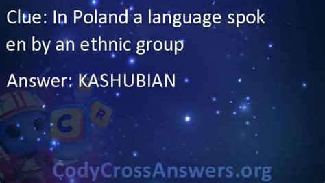 In Poland A Language Spoken By An Ethnic Group Answers